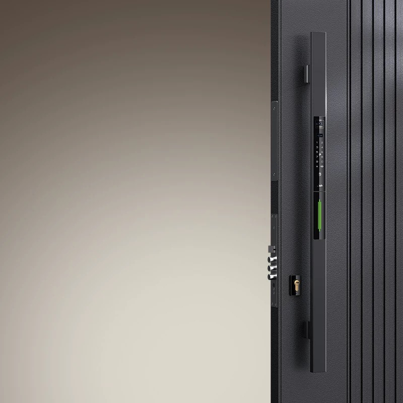 剑芯T800大拉手庭院智能锁人脸掌静脉识别别墅铝艺栅栏门户外防水