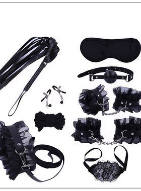 手铐脚镣项圈可调用具爱心性感牵引颈环脖圈纯欲捆绑夫妻女仆工具