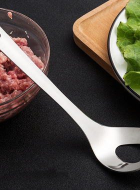 加厚不锈钢肉丸勺压挤丸子鱼丸制作家用模具勺子厨房炸丸器
