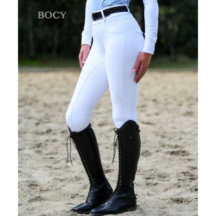 BOCY马术裤女专业障碍舞步比赛训练骑马裤硅胶防滑速干骑士服英伦