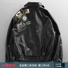 欧美街头潮流宽松春季机车服皮衣男情侣飞行员PU皮夹克大码外套潮