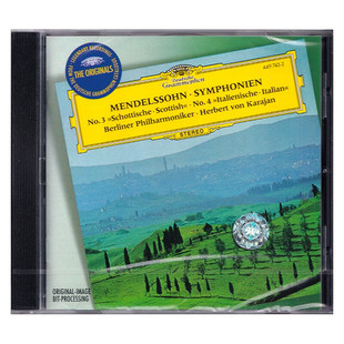 现货 原装正版 门德尔松 第三和第四交响曲 进口CD碟片 卡拉扬
