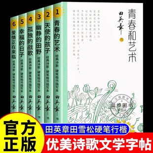 成人练字字帖 经典优美诗歌全六册 爱情正在来临幽静的田野天使的孩子幸福的日子青春和艺术孤独的赞歌行书字帖 学生行楷练字帖