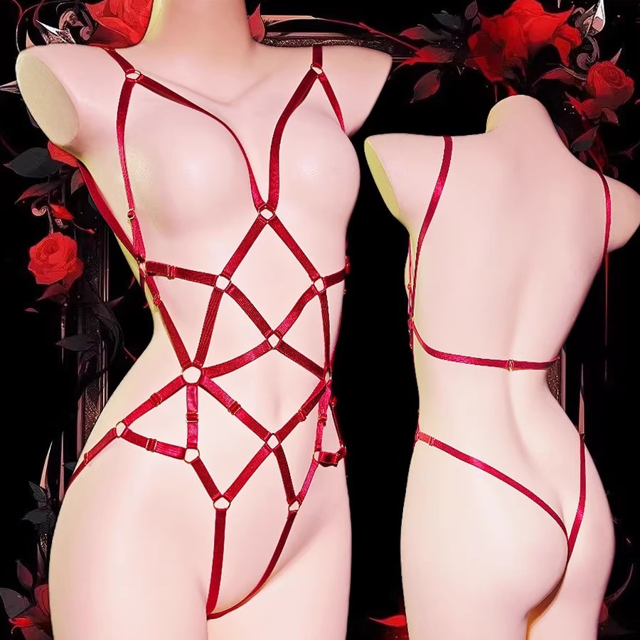 都仪性感弹力可调节高叉线束衣