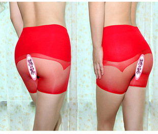 任意剪防脱散5D天鹅绒收腹360度无缝平脚丝袜内裤 男女通用透明裆