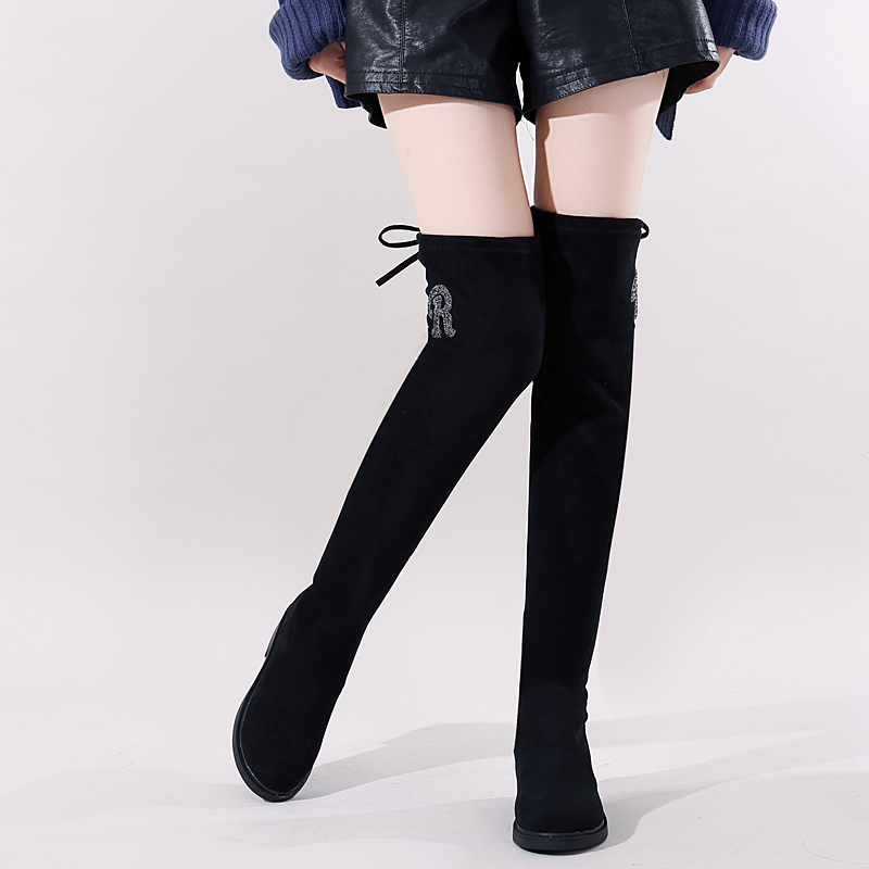 平底过膝高筒瘦瘦靴弹力靴女靴子