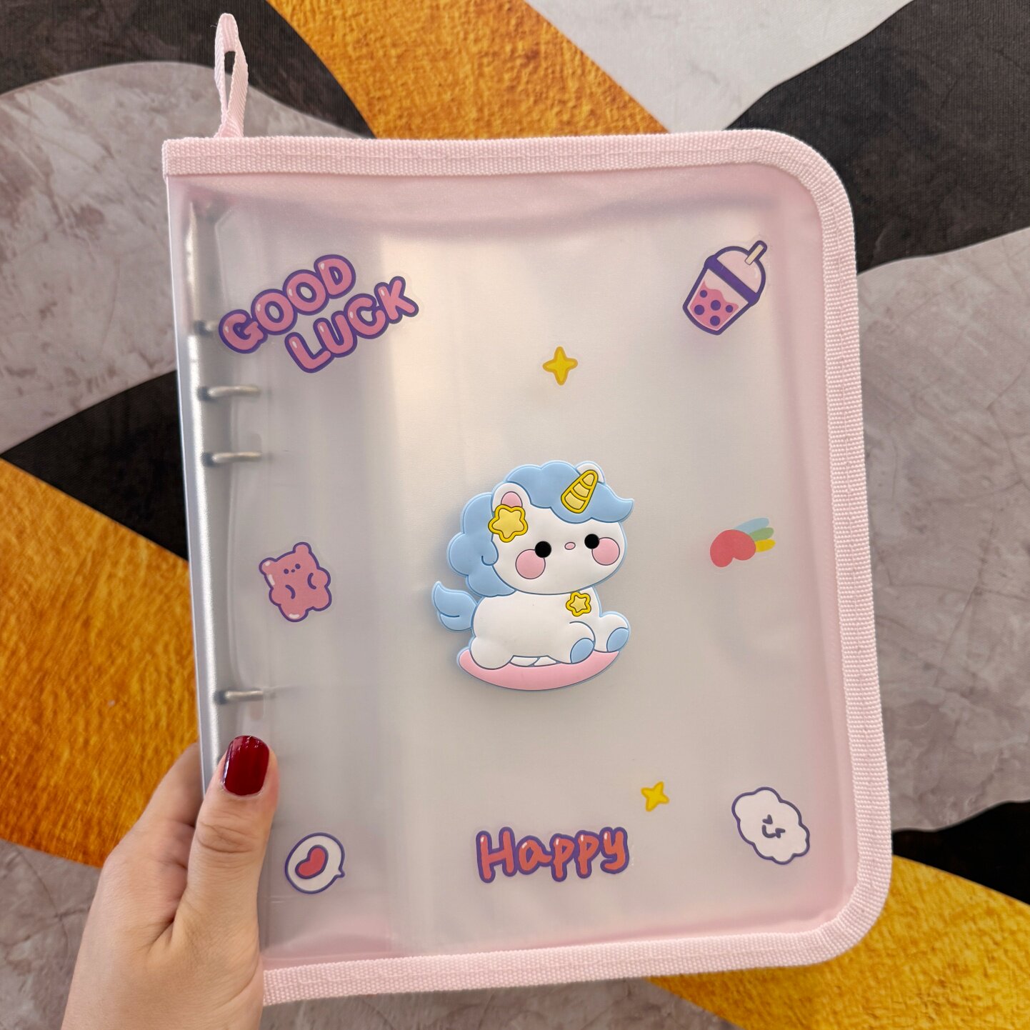 马宝宝产检收纳册拉链包可折叠a4a5小巧便携孕检报告单资料产检包