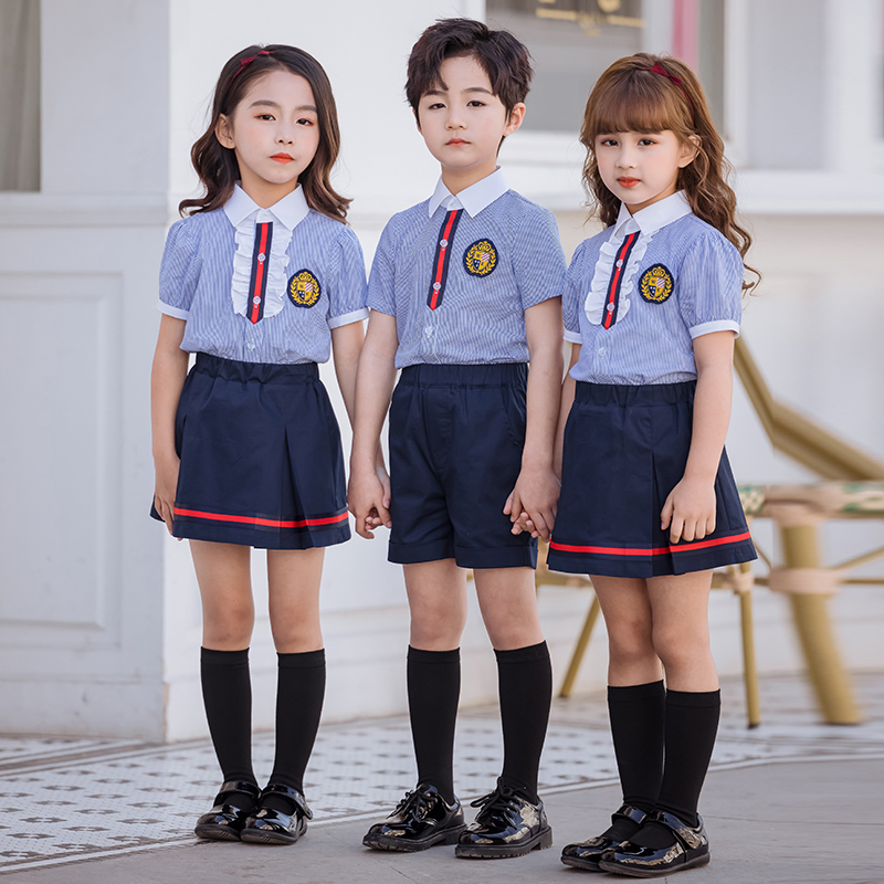 夏季幼儿园园服蓝星兔男