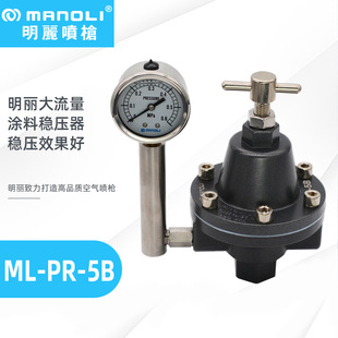 气动隔膜泵稳压器 明丽ML 稳压表 大流量涂料稳压阀 稳油器