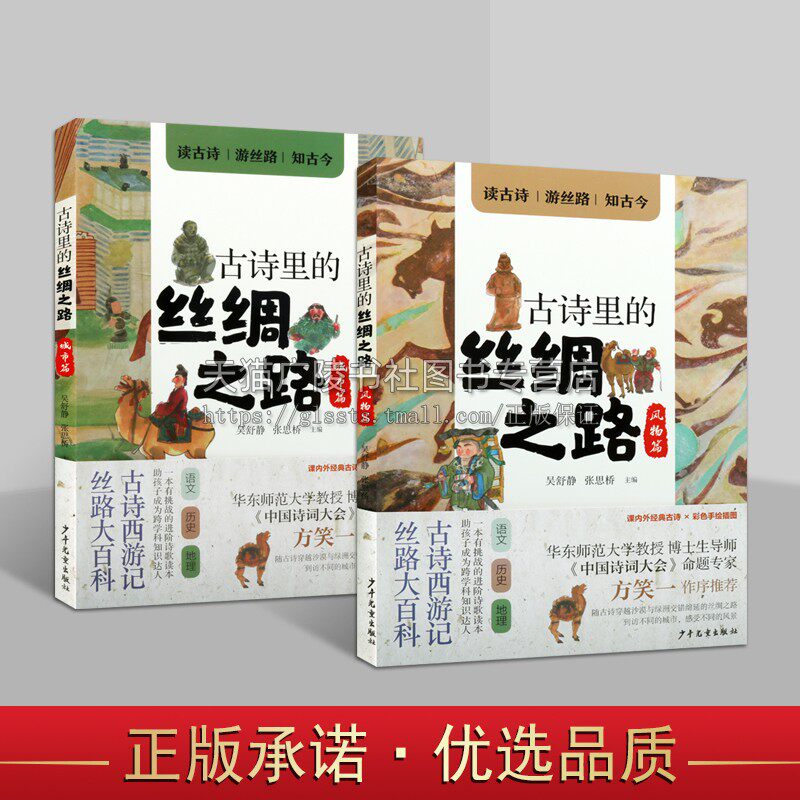 古诗里的丝绸之路丛书(共两册) 中国古代历史故事书传统文化书籍人文建筑名胜古迹 儿童文学小学生课外书 少年儿童出版社