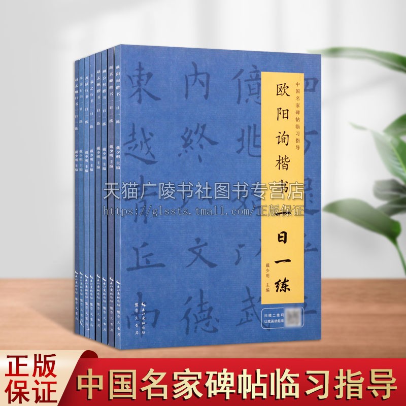 中国名家碑帖临习指导一日一练丛书(共8册)书法字画 行书临摹书籍 行书自学教程 行书入门书籍 行书字帖 行书练字帖 书法字帖