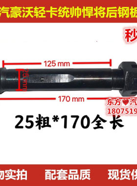 重汽豪沃轻卡4米2统帅悍将后钢板销 25粗*170全长带帽钢板销包邮
