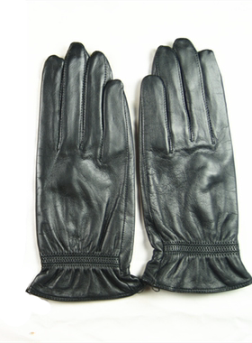 黑色山羊皮手套商务休闲保暖女士皮手套