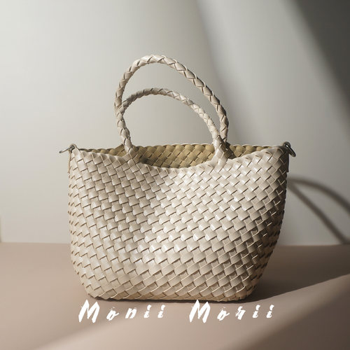 怪兽君2025新款编织菜篮子包休闲手拎包小众单肩斜挎包法式托特包