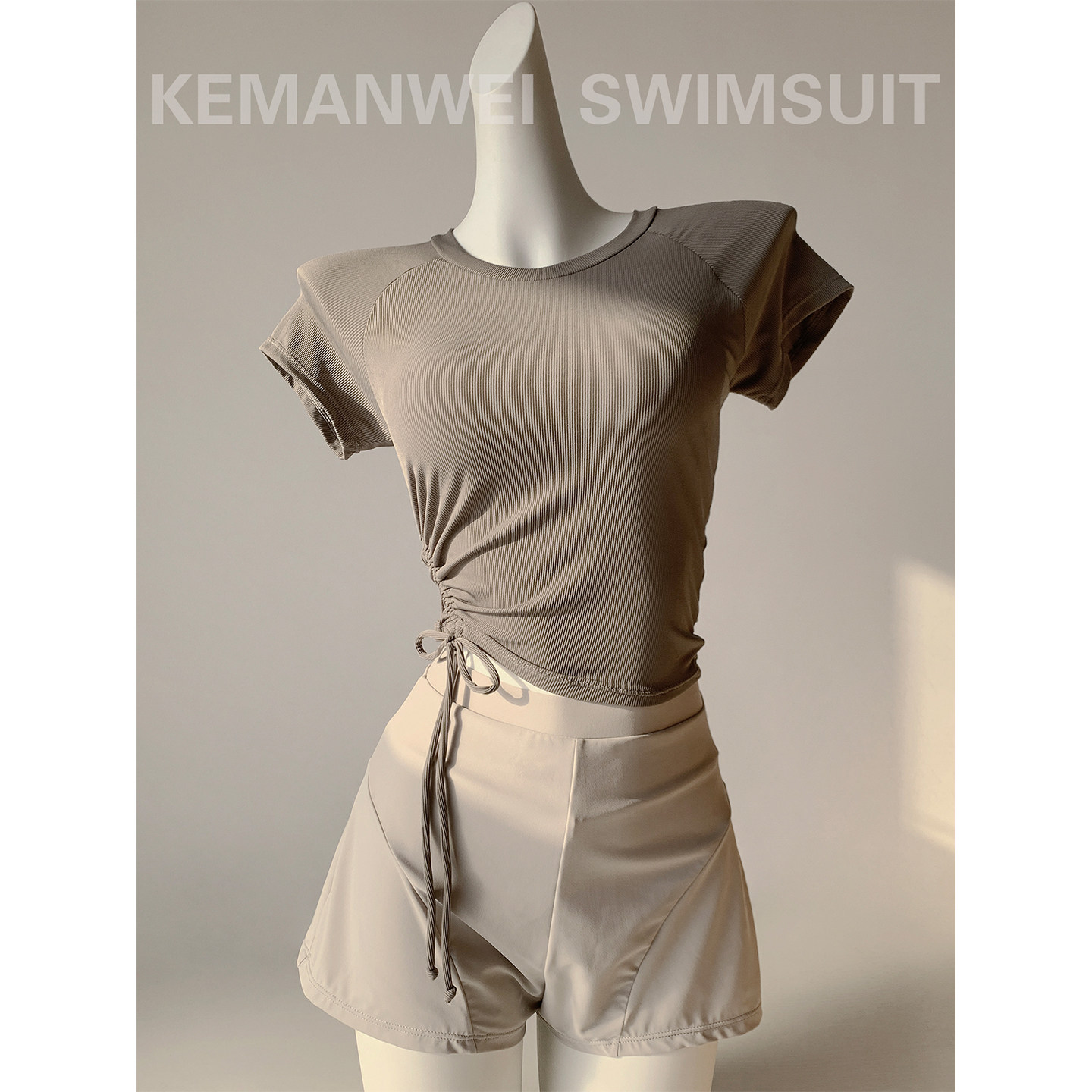 【元气奶咖】气质显白修身显瘦泳衣女分体平角裤度假温泉2026新款