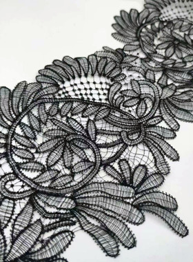 22cm 花边绣花 白色黑色纯色设计师蕾丝服装仙儿气足 宫廷风森系