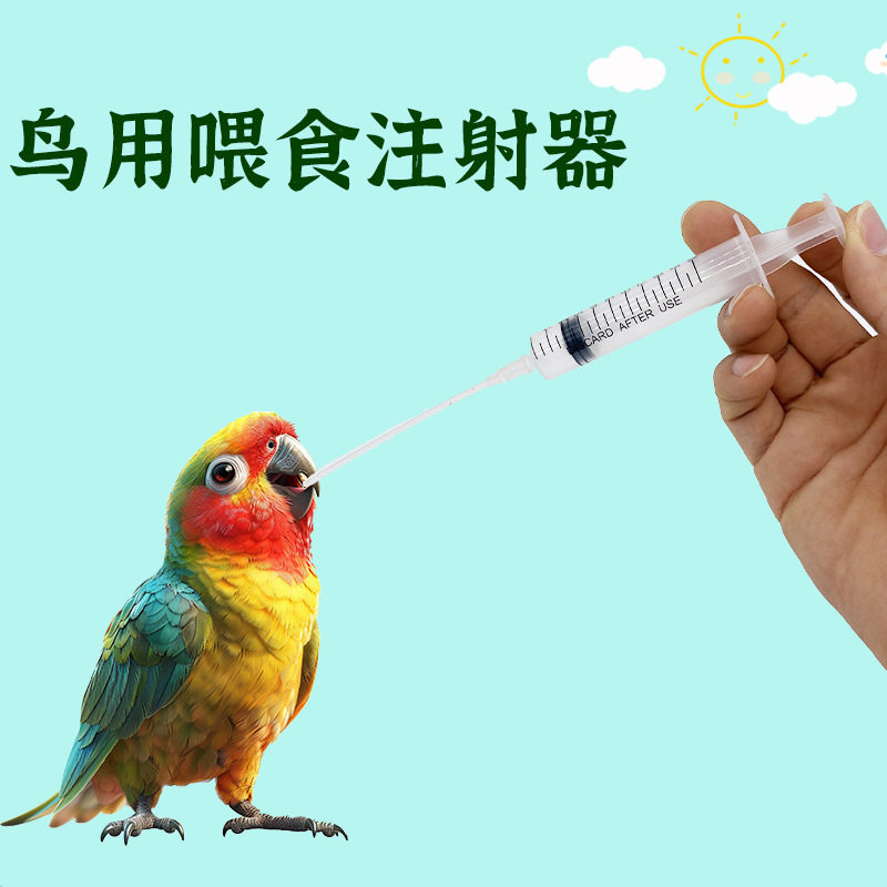 鹦鹉鸟喂食器雏鸟幼鸽子斑鸠鸟喂食器注射针筒喂奶器小宠物灌喂器