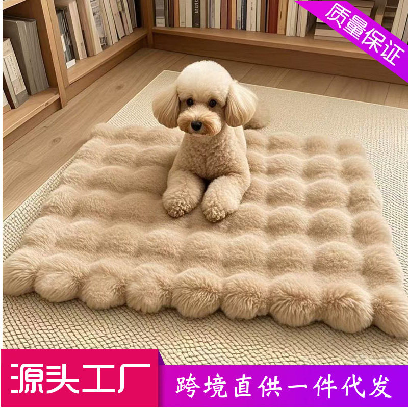 跨境宠物垫四季通用猫咪趴趴垫猫狗睡垫坐垫毯子猫狗笼毛绒垫子