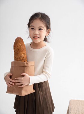 2026春季新款女童宝宝圆领精梳棉薄款打底衫针织毛衣女童针织衫