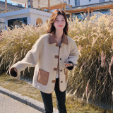 现货两面穿加厚羊羔外套8051p195k298，女装皮草，浙宝186