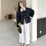 已出货春新款不掉色牛仔外套8075p145k208，女装短外套，2B186