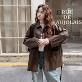 美拉德复古皮衣外套女2025秋季新款慵懒风宽松腰带收腰夹克上衣潮,女装皮衣,浙宝186,浙宝-网红风 美拉德复古皮衣外套女2025秋季新款慵懒风宽松腰带收腰夹克上衣潮,女装皮衣,浙宝186,浙宝-网红风