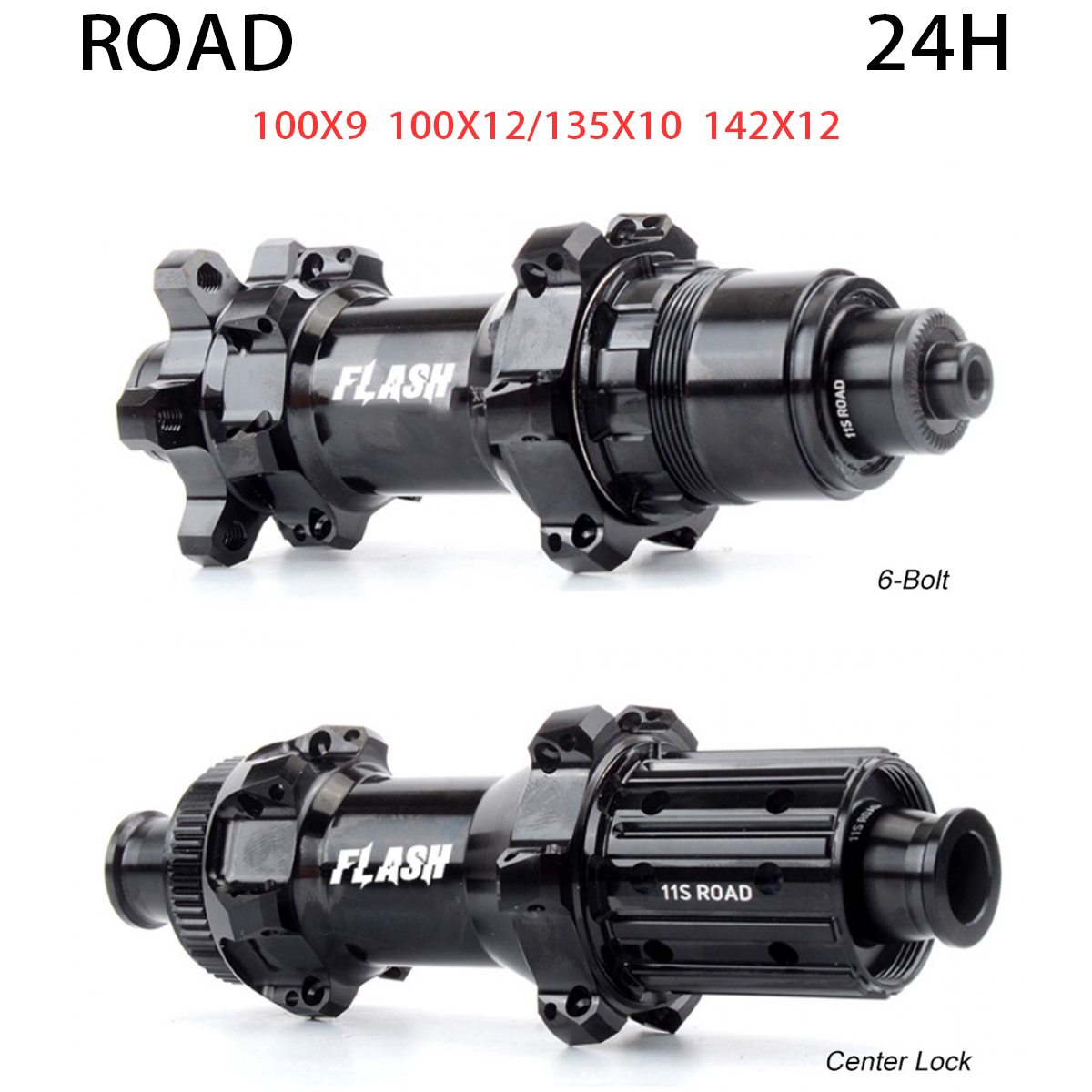 FLASH 24孔DT240/350棘轮36T公路自行车直拉快拆桶轴花鼓