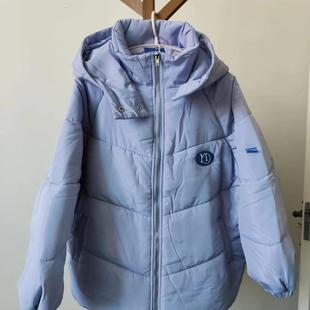 美特斯邦威女棉服冬季 加厚棉衣休闲舒适女棉外套 保暖连帽宽松大版