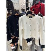 秋冬新款 设计感小众重工五角星钉珠针织开衫 毛衣外套女2990