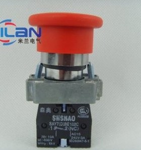 上海森奥 急停按钮 SAY7-D XB2-BS544C 紧急按钮开关 2常闭