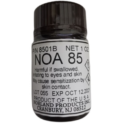 Norland NOA85低折射率1.46低粘度200cps塑料和玻璃粘合剂胶水