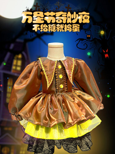 万圣节女巫派对小魔女连衣裙