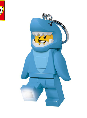 乐高lego鲨鱼挂件钥匙扣