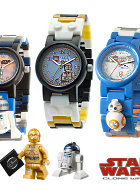 上海现货乐高正品星球大战机器人R2 C3 BB-8腕表手表+送公仔