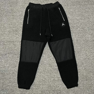 JORDAN耐克AJ男子冬季摇粒绒保暖加绒运动休闲束脚长裤DV1570-010