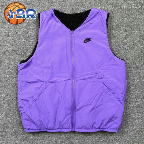 正品耐克Nike男子羊羔绒双面穿保暖防风运动马甲背心DQ4879-010