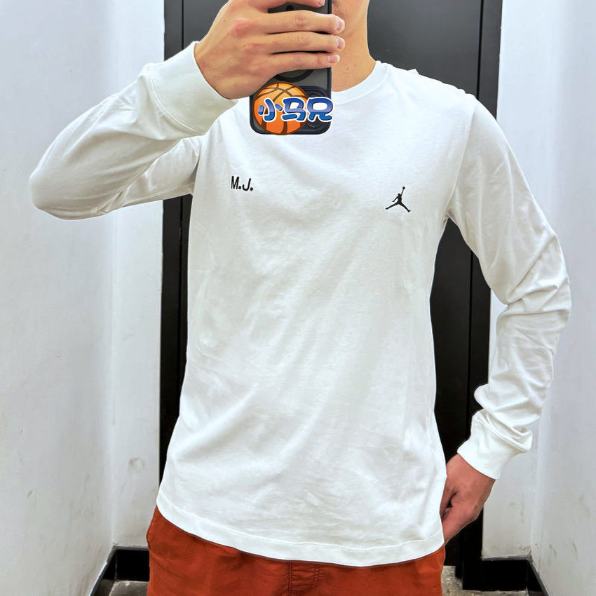 NIKE/耐克JORDAN男飞人圆领针织透气运动训长袖T恤FZ1935-010-100
