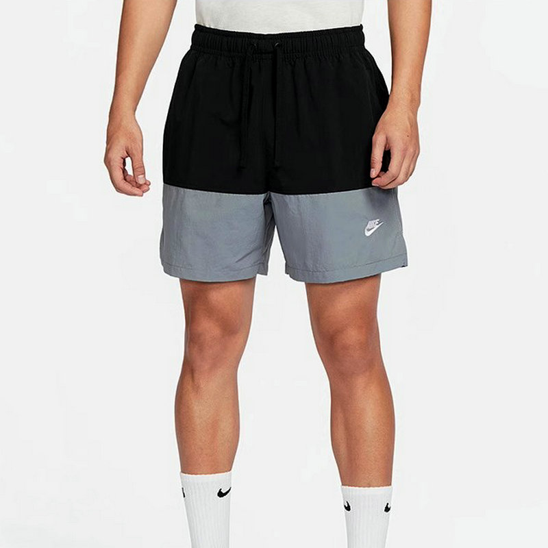 Nike耐克拼撞色梭织速排汗干休闲运动松紧五分短裤FB7812-010 323