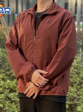 春秋Nike耐克JORDAN男子防风防水外套梭织立领运动夹克HF9886-231