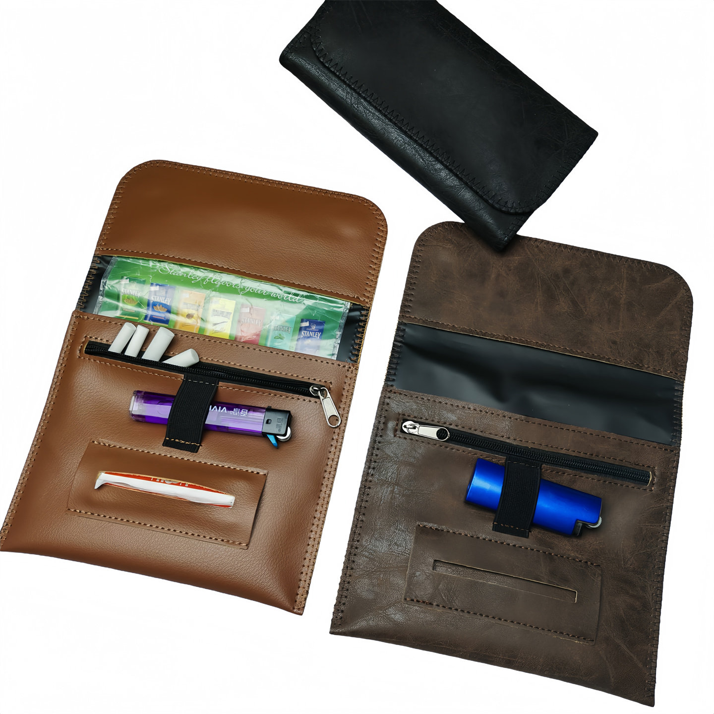 仿皮面PU皮革时尚手卷包磁铁纽扣款烟丝收纳袋简约烟丝袋烟草包,ZIPPO/瑞士军刀/眼镜,其它,淘宝优惠券,粉丝福利购,淘宝优惠卷