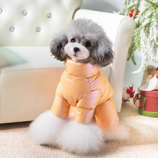 狗狗羽绒服四脚包肚护肚子冬季冬款保暖小型犬比熊约克夏宠物衣服