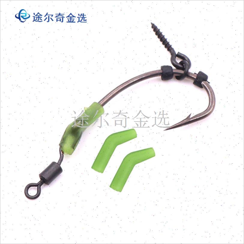 35枚欧式钓组反底库钓罗尼钓枯叶钓组配件O鱼钩偏转件子线防缠套