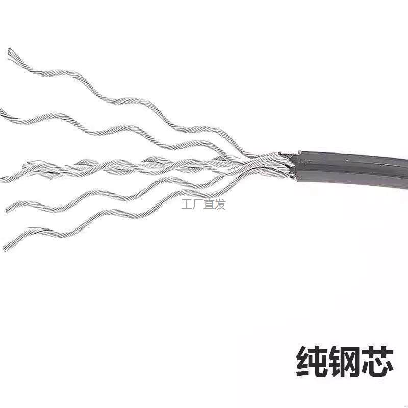 钢丝绳压制眼式压制带螺纹健身器材钢丝绳可调节专用绳索耐用配l'
