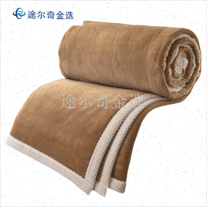 美容被子美f容院专用冬季加厚珊瑚牛奶绒毯子加绒办公室午睡毯盖