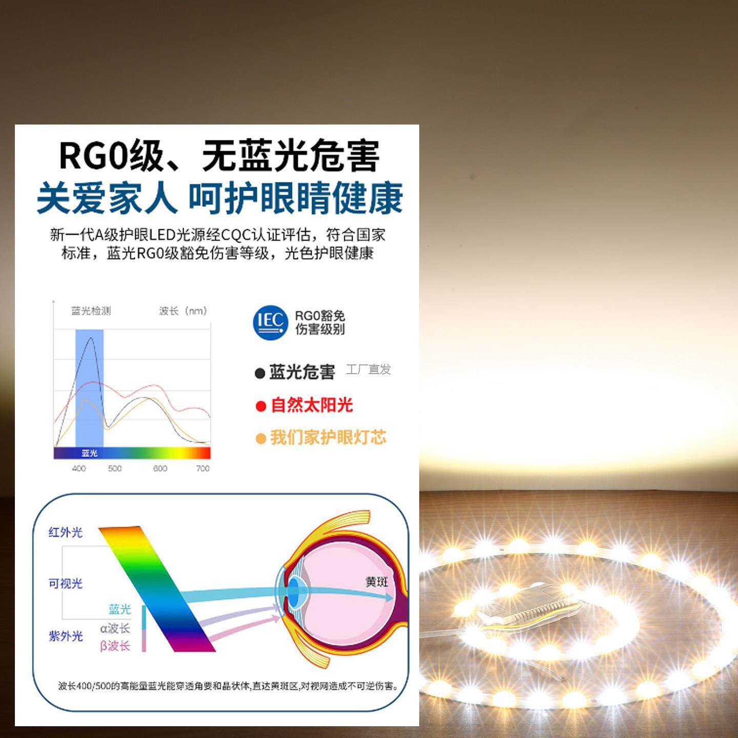 吸顶灯LED灯芯替换珠灯盘