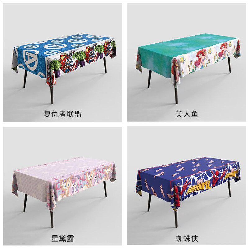 儿童生日派对卡通桌布甜品台