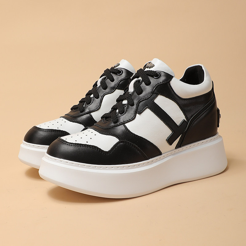 内增高休闲板鞋熊猫鞋小码小白鞋