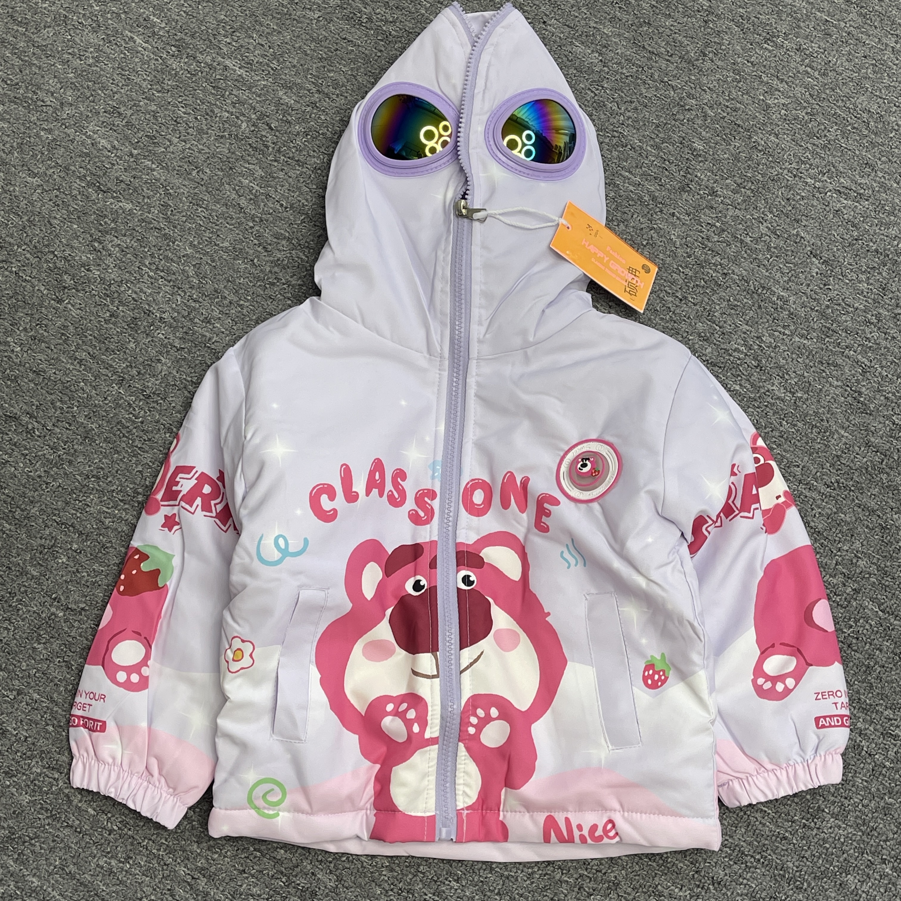 【不退换】好质量儿童冲锋衣加绒加棉保暖棉袄外套 身高加15