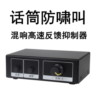 话筒防啸叫反馈抑制器全自动智能带锂电池充电户外K歌混响处理器