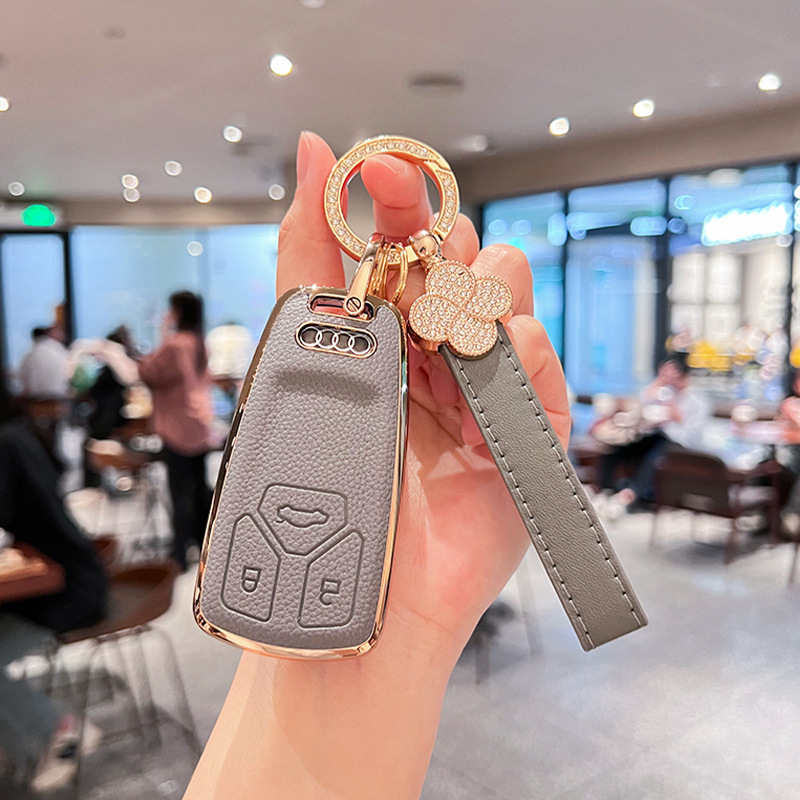 适用奥迪钥匙套2022新a4l高档21款a6l a3 q5l q7 a8汽车q2l包壳扣